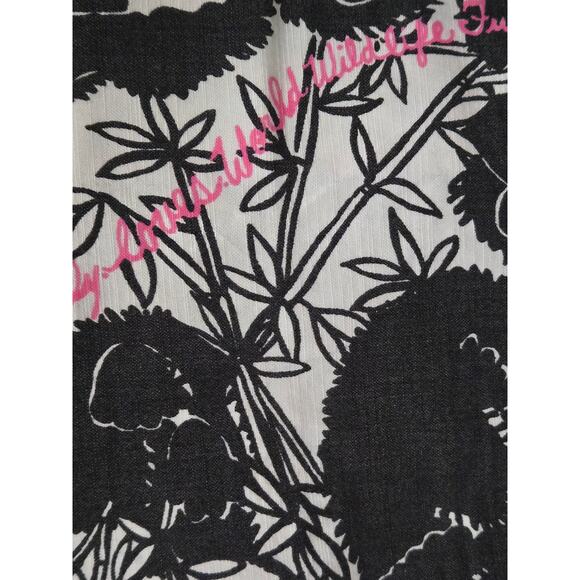 RARE Vintage Lilly Pulitzer Originals Pandamonium Panda WWF Resort Fit Pants, 6 - Picture 4 of 10